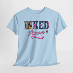 Inked Mama T-Shirt – Floral Leopard Tattoo Mom Tee