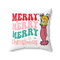 Festive Christmas Throw Pillow, Holiday Decor