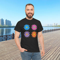 Floral Pop Tee — Retro Colorful Daisy Graphic T-Shirt