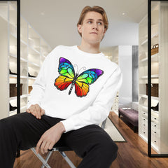 Rainbow Butterfly Unisex Sweatshirt