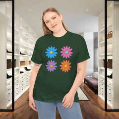 Floral Pop Tee — Retro Colorful Daisy Graphic T-Shirt