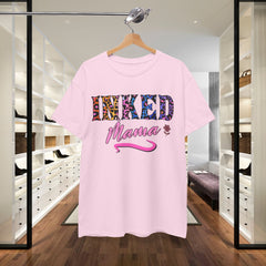 Inked Mama T-Shirt – Floral Leopard Tattoo Mom Tee