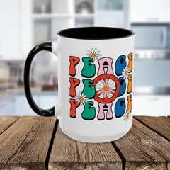 Colorful Peace Sign Mugs