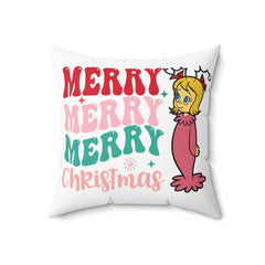 Festive Christmas Throw Pillow, Holiday Decor