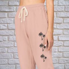Cozy Botanical Fleece Sweatpants - Unisex Lounge Pants,