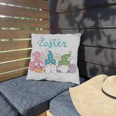 Easter Gnome Bunny Throw Pillow