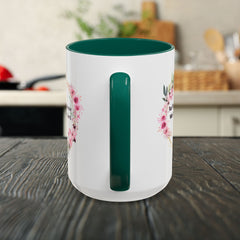 Joshua 24:15 Floral Faith Mug — "As for Me and My House, We Will Serve the Lord" (11oz/15oz)