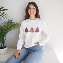Christmas Leopard Print Trees Sweatshirt