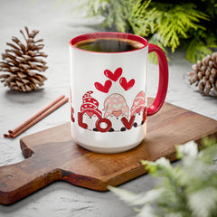 Love Gnome Coffee Mug — Valentine's Day Red Interior 11oz/15oz