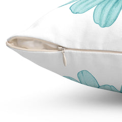 Light Blue Daisy Indoor Throw Pillow