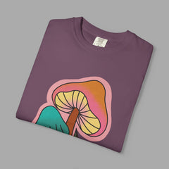 Retro Mushroom Floral T-Shirt, Unisex Boho Tee,