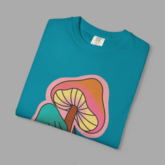 Retro Mushroom Floral T-Shirt, Unisex Boho Tee,