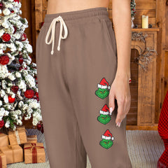 Festive Mean Green Holiday Unisex Fleece Sweatpants