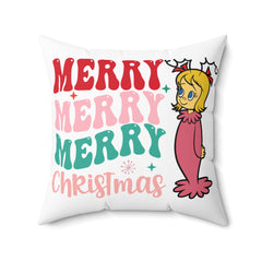 Festive Christmas Throw Pillow, Holiday Decor