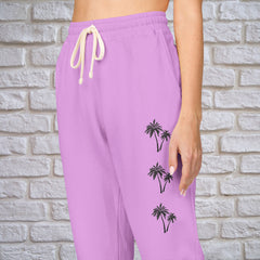 Cozy Botanical Fleece Sweatpants - Unisex Lounge Pants,