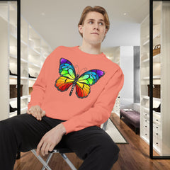 Rainbow Butterfly Unisex Sweatshirt