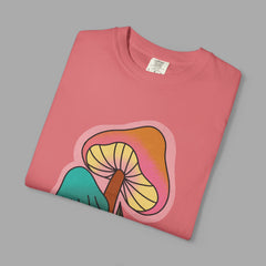 Retro Mushroom Floral T-Shirt, Unisex Boho Tee,