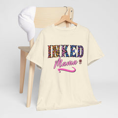 Inked Mama T-Shirt – Floral Leopard Tattoo Mom Tee