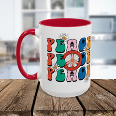 Colorful Peace Sign Mugs