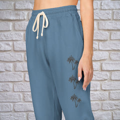 Cozy Botanical Fleece Sweatpants - Unisex Lounge Pants,