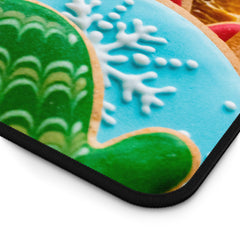 Festive Cookie-Themed Desk Mat | Holiday Office Decor,