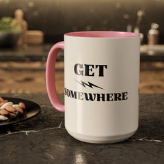 Get Somewhere Lightning Mug — Motivational Coffee Cup (11oz & 15oz)