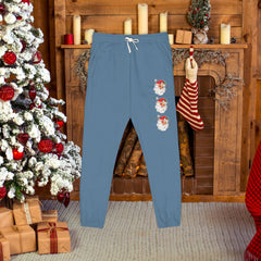 Retro Santa Holiday Fleece Sweatpants - Unisex Lounge Pants,