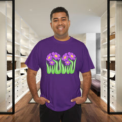 Floral Trio Tee — Retro Purple Flower Graphic Shirt