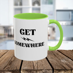 Get Somewhere Lightning Mug — Motivational Coffee Cup (11oz & 15oz)