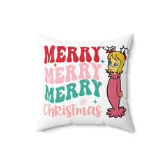 Festive Christmas Throw Pillow, Holiday Decor