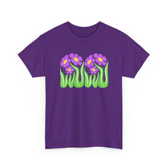Floral Trio Tee — Retro Purple Flower Graphic Shirt