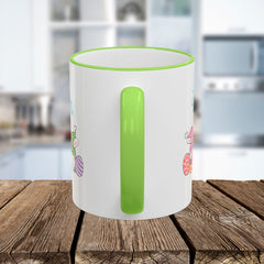 Easter Bunny & Eggs Accent Rim Mug (11oz/15oz)