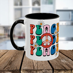 Colorful Peace Sign Mugs
