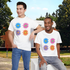 Floral Pop Tee — Retro Colorful Daisy Graphic T-Shirt