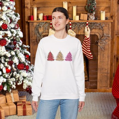 Christmas Leopard Print Trees Sweatshirt