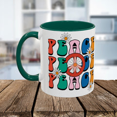 Colorful Peace Sign Mugs