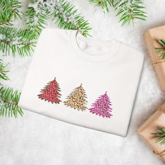 Christmas Leopard Print Trees Sweatshirt