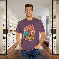 Retro Mushroom Floral T-Shirt, Unisex Boho Tee,