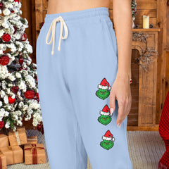 Festive Mean Green Holiday Unisex Fleece Sweatpants