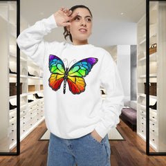 Rainbow Butterfly Unisex Sweatshirt