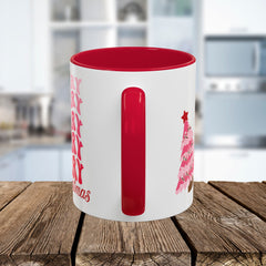 Pink Merry Merry Merry Christmas Mug