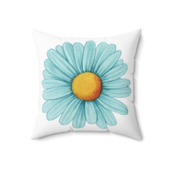 Light Blue Daisy Indoor Throw Pillow