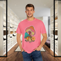 Retro Mushroom Floral T-Shirt, Unisex Boho Tee,