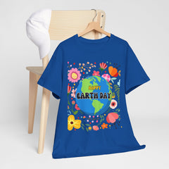 Earth Day Floral Tee — "Happy Earth Day" Graphic T-Shirt