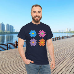 Floral Pop Tee — Retro Colorful Daisy Graphic T-Shirt