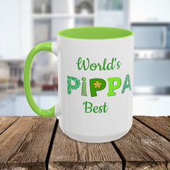 Pippa Floral Name Mug — Personalized Colorful Coffee Cup (11oz & 15oz)