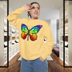 Rainbow Butterfly Unisex Sweatshirt