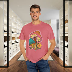 Retro Mushroom Floral T-Shirt, Unisex Boho Tee,
