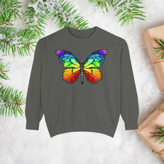 Rainbow Butterfly Unisex Sweatshirt