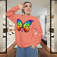 Rainbow Butterfly Unisex Sweatshirt